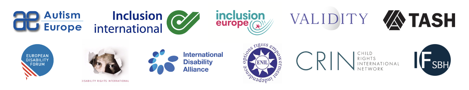 Logos of the UN Disability and Child Rights Groups