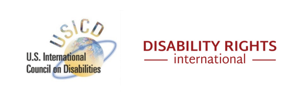 US International Council on Disabilities logo and Disability Rights International logo